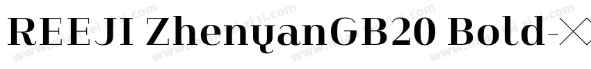 REEJI ZhenyanGB20 Bold字体转换